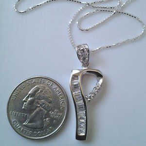 STERLING SILVER INITIAL P NECKLACE